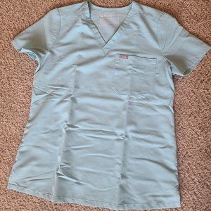 Figs Mint Green Scrub Top, small